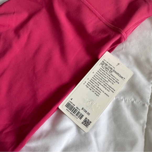 🆕🩷 Lululemon Wunder Under Smooth Cover HR Tight 25" - Raspberry Coulis - Picture 5 of 10
